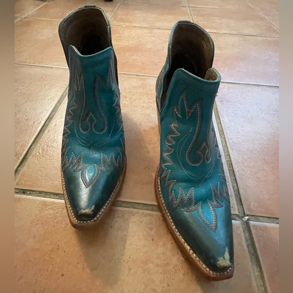 Ariat Dixon Blue Snip Toe Boots Size 7.5 - Picture 2 of 8